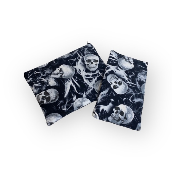 Handmade: Skull Print Sunglasses Case ☻︎ Halloween ☻︎ Quilted Velcro Closure - Picture 13 of 16